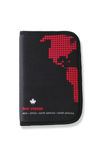 Orb Wp524-Gr Passport Holder Grey/Red