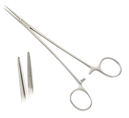 Adson Hemostatic Forceps, Straight, 7 1/4"