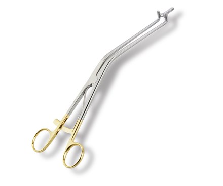 Endocervical Speculum, gold plated w/ratchet handle (4mm)