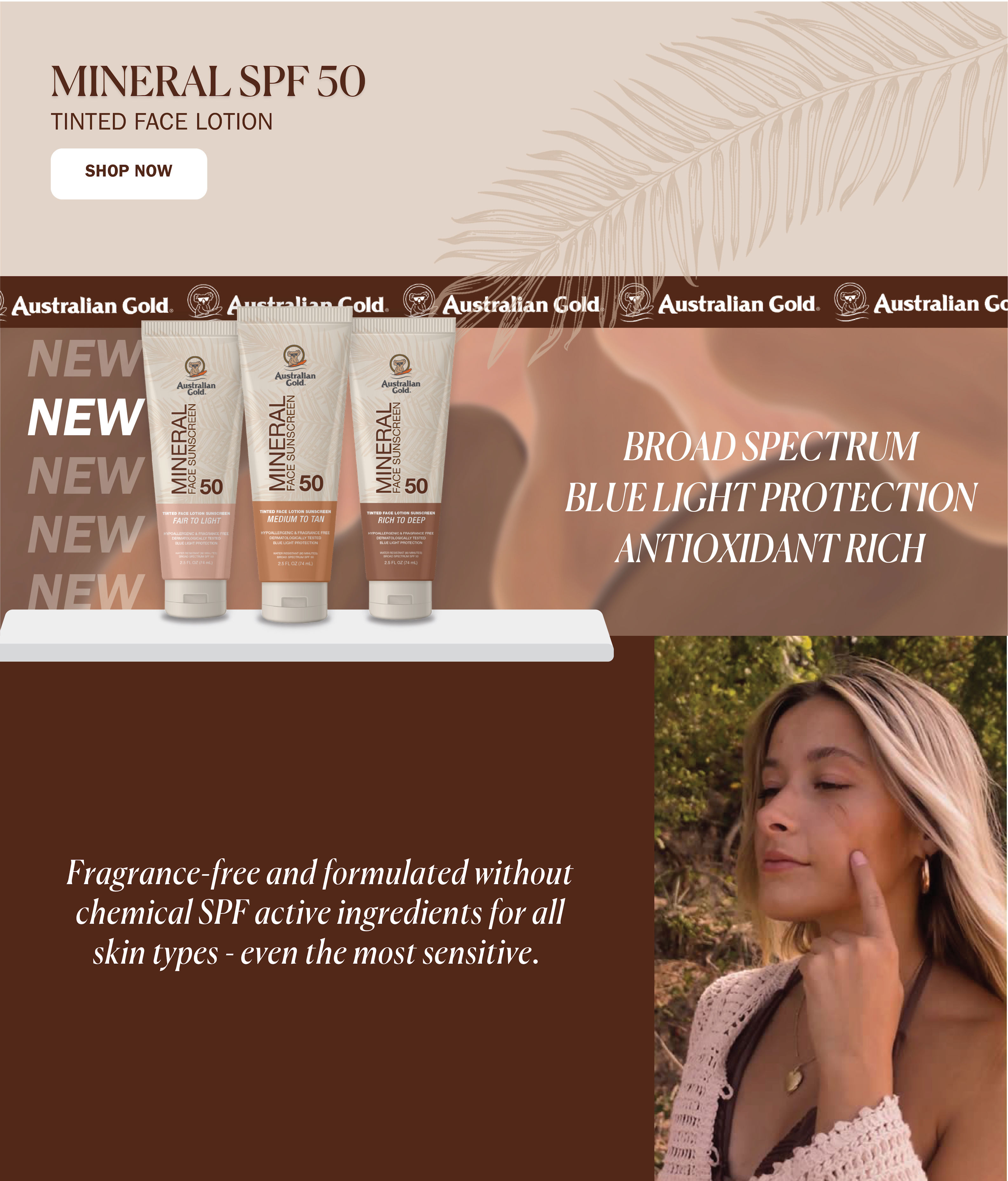 Tinted Face Landing Page