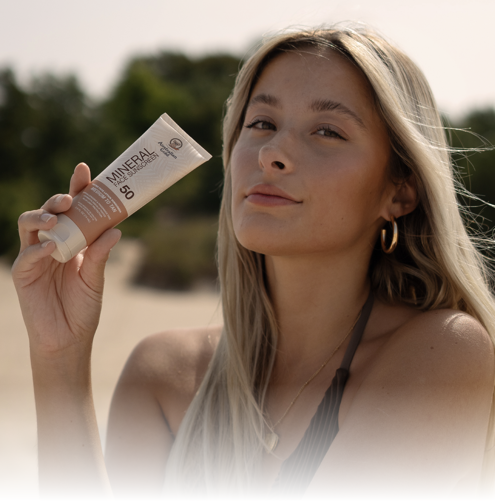 Australian Gold Mineral Face Sunscreen SPF 50 with tinted base