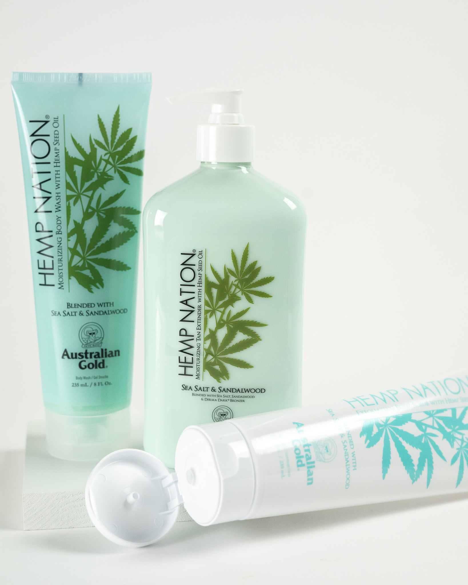 Hemp Nation Sea Salt & Sandalwood Product Lineup