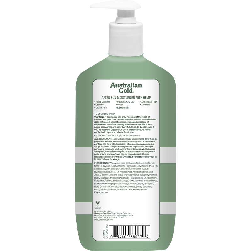 Australian Gold After Sun Moisturizer with Hemp