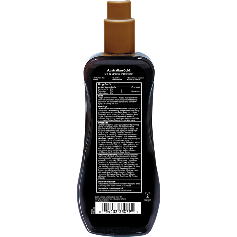 Australian Gold SPF 15 Spray Gel Bronzer