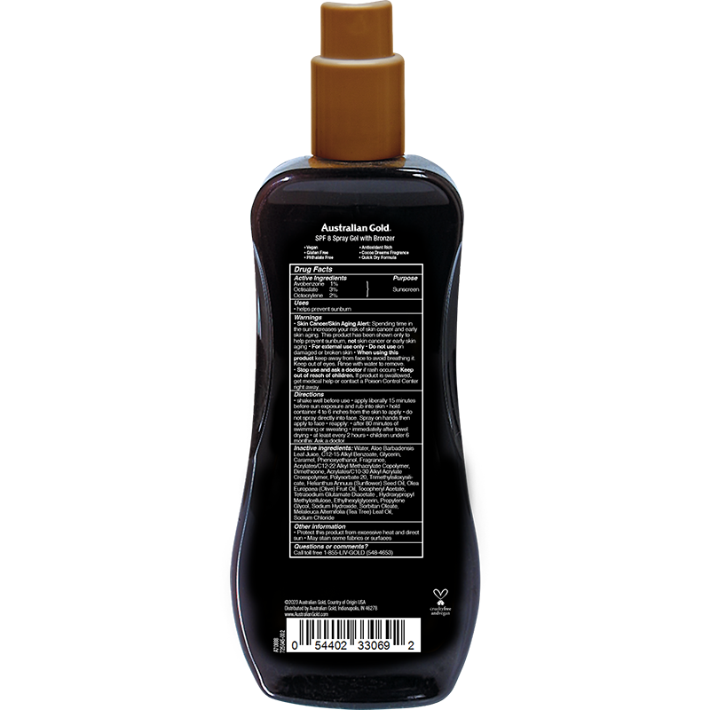 SPF 8 Spray Gel Bronzer 8 fl oz