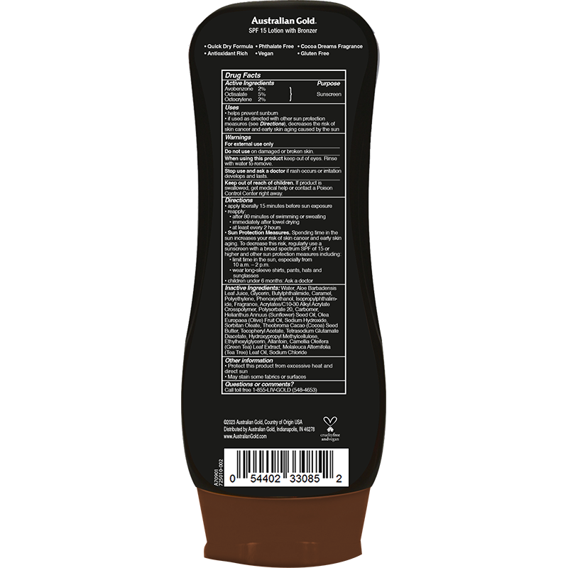 Australian Gold SPF 15 Lotion with Bronzer