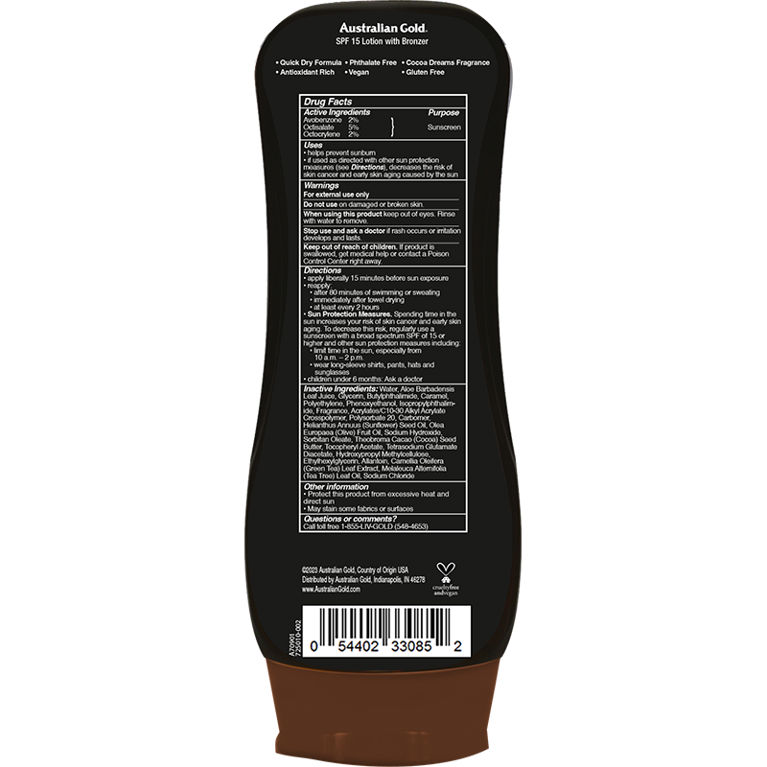 Australian Gold SPF 15 Lotion with Bronzer