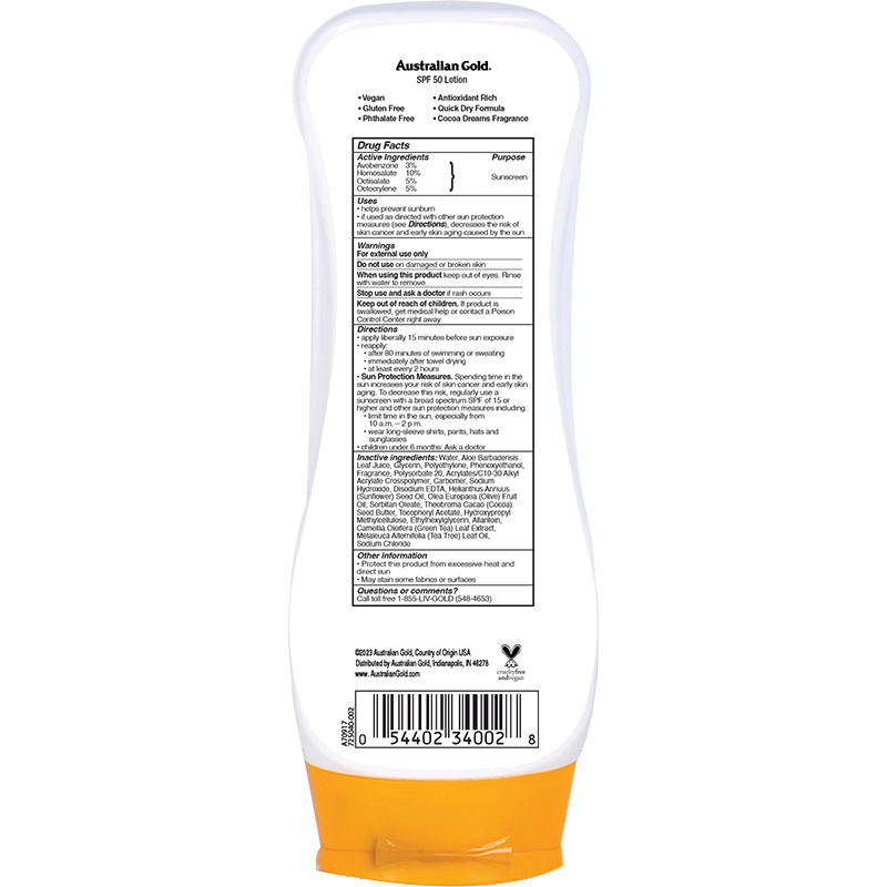 Australian Gold Ultimate Hydration SPF 50 Lotion