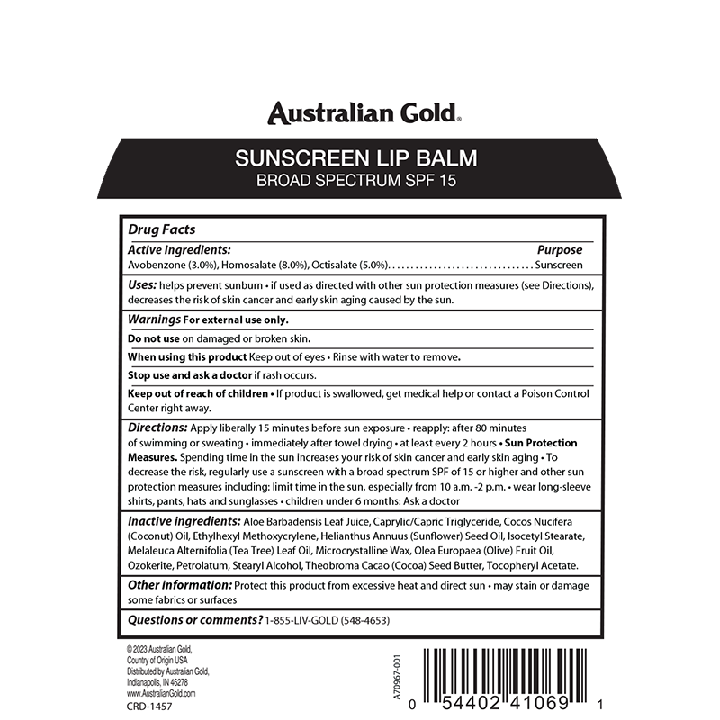 Australian Gold SPF 15 Lip Balm - Unscented