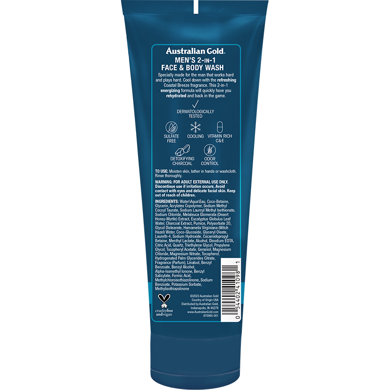 Australian Gold Men's 2-in-1 Face & Body Wash