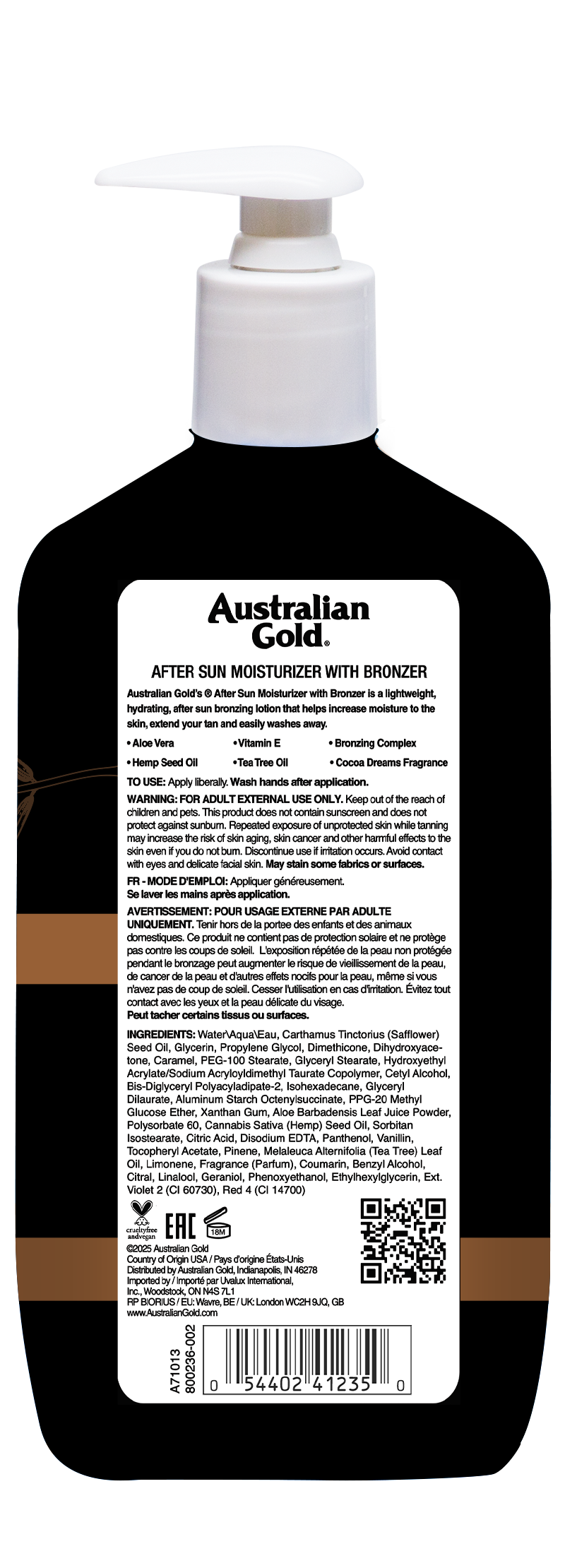 Australian Gold After Sun Moisturizer with Bronzer