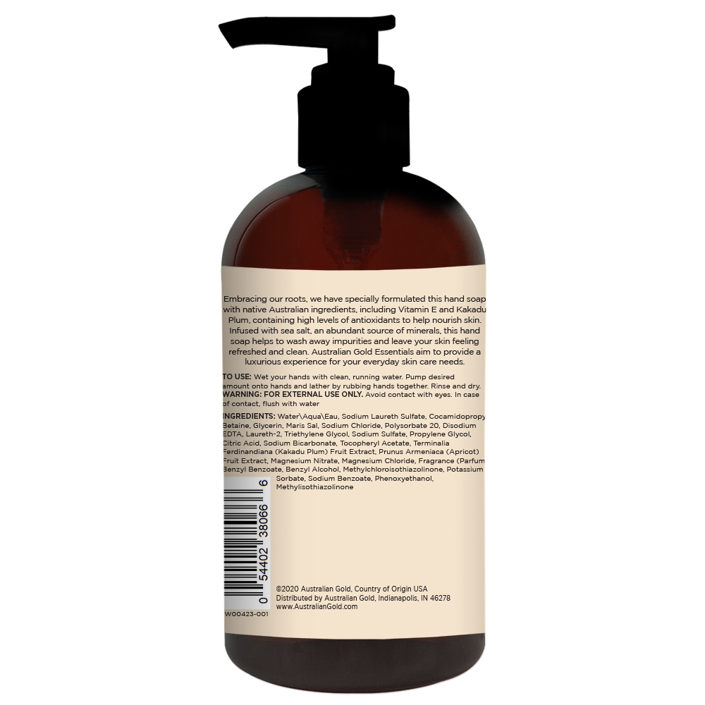 Australian Gold AG Essentials Liquid Hand Soap Sweet Apricot 11.5 fl oz