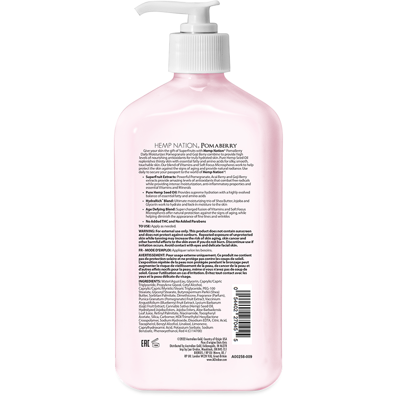 Australian Gold Hemp Nation Pomaberry tan Extender