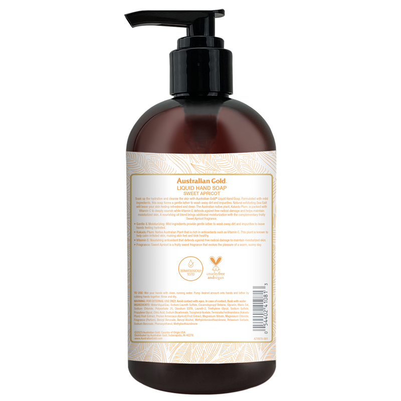 Australian Gold Seaside Retreat Sweet Apricot Liquid Hand Soap