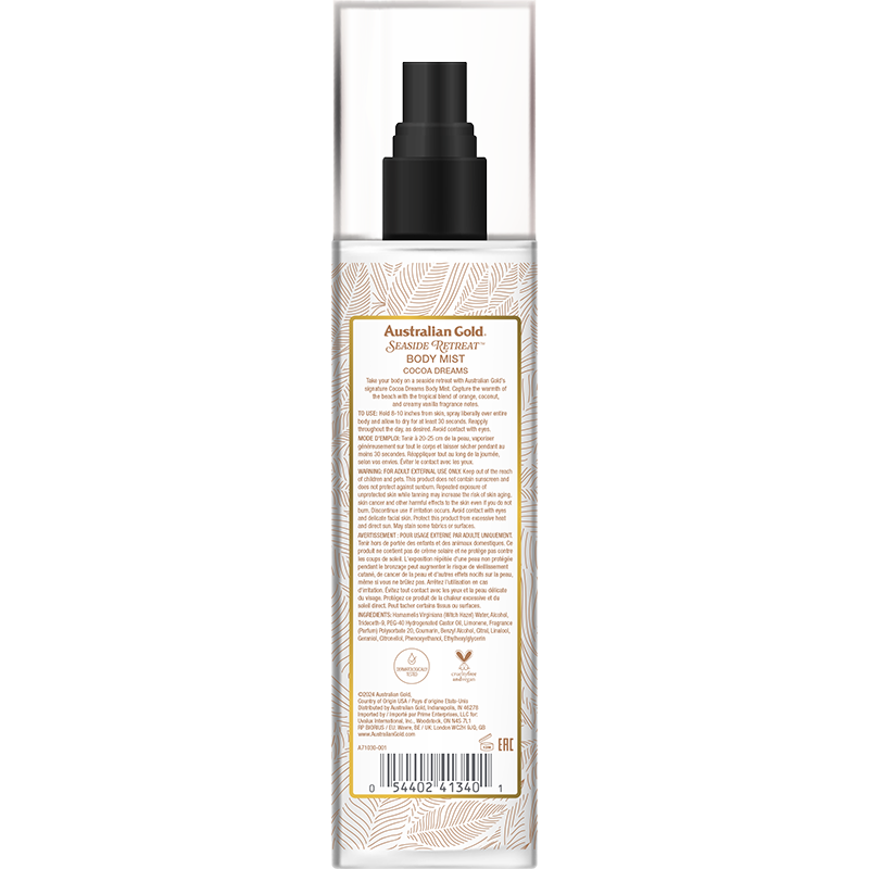 Australian Gold Seaside Retreat Cocoa Dreams Body Mist