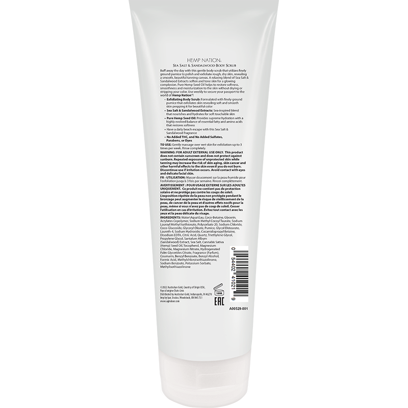 Australian Gold Hemp Nation Sea Salt & Sandalwood Body Scrub