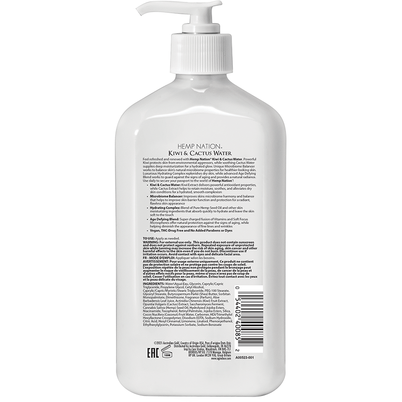 Australian Gold Hemp Nation Kiwi & Cactus Water Tan Extender