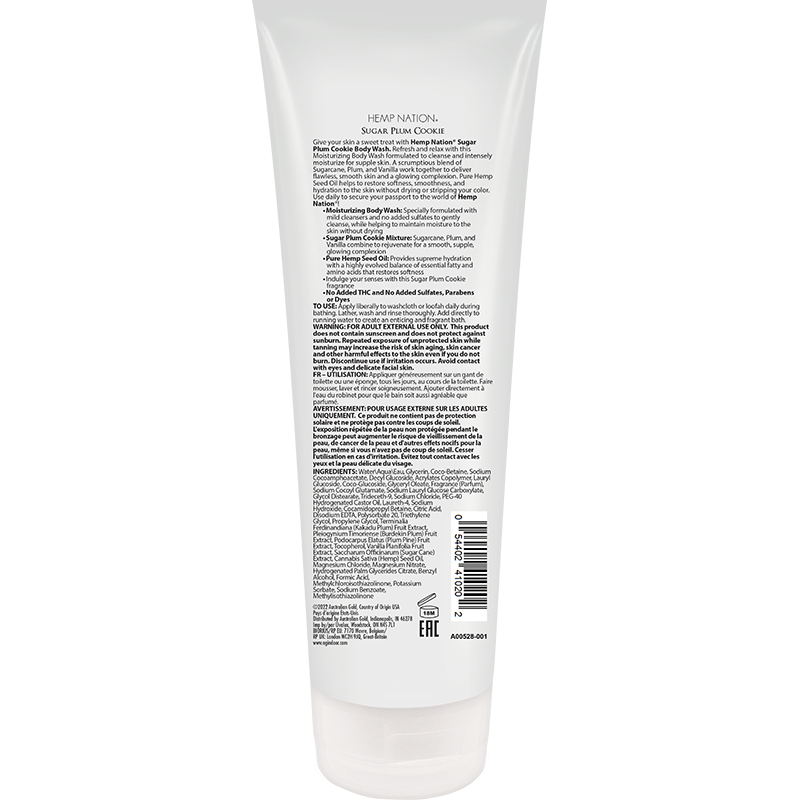 Australian Gold Hemp Nation Sugar Plum Cookie Body Wash