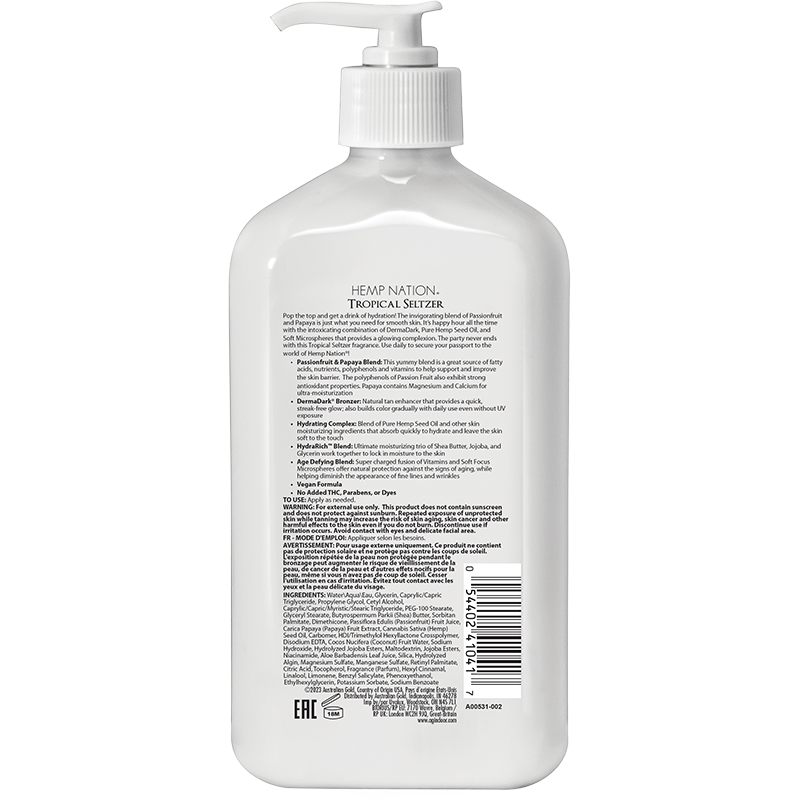 Australian Gold Hemp Nation Tropical Seltzer Tan Extender