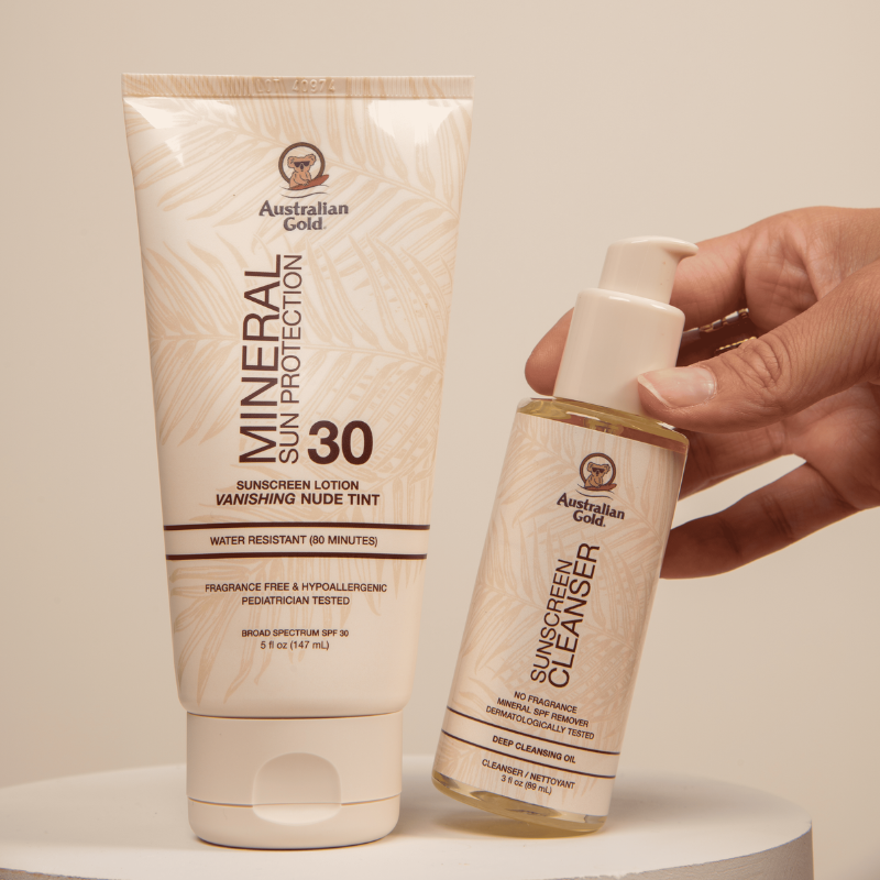 Australian Gold Mineral SPF 30 Lotion and Sunscreen Cleanser