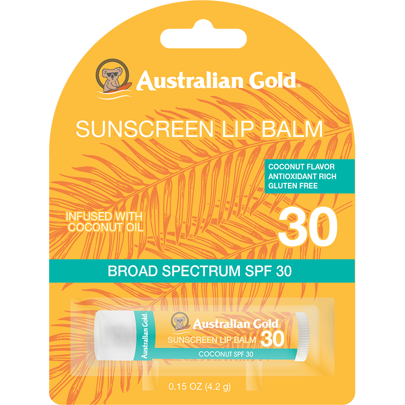 australian gold SPF 30 Lip Balm Blister- Coconut .15oz