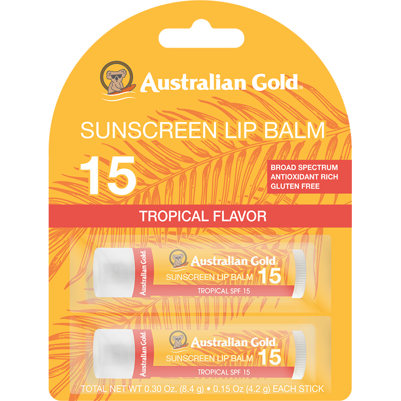 australian gold SPF 15 Lip Balm 2 Pack - Tropical