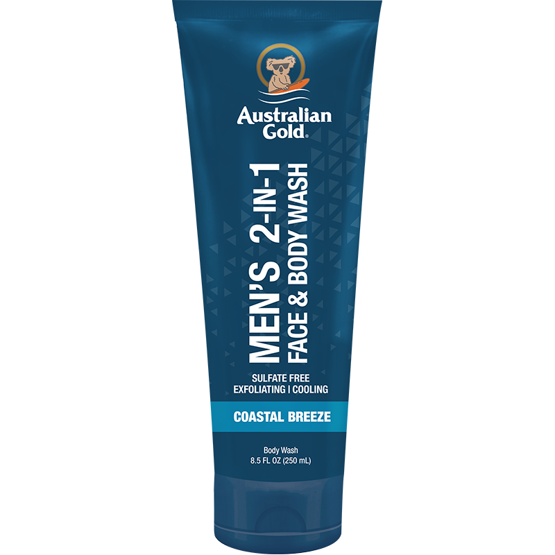 australian gold Men’s Coastal Breeze 2-in-1 Face & Body Wash 8.5 fl oz