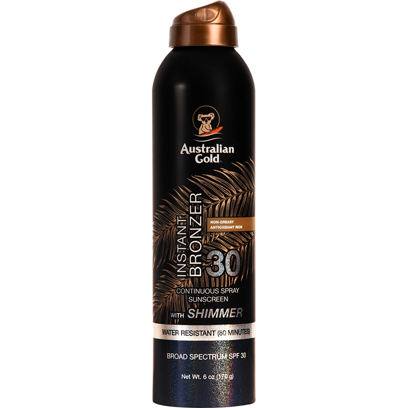 australian gold SPF 30 Continuous Spray Bronzer Shimmer 6 oz