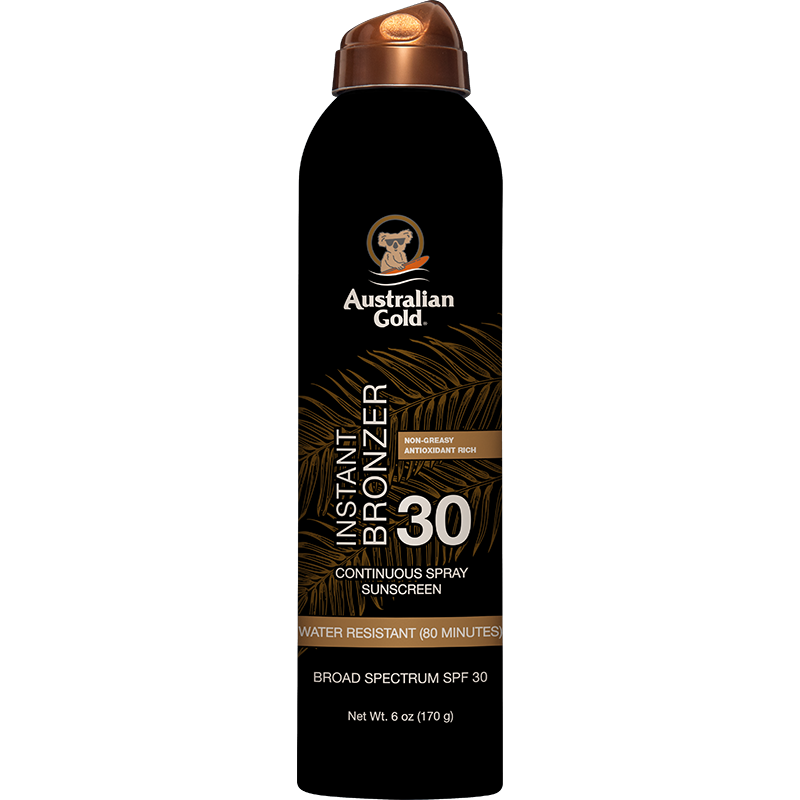 Australian Gold Continuous Spray Sunscreen With Bronzer 6oz - SPF 30