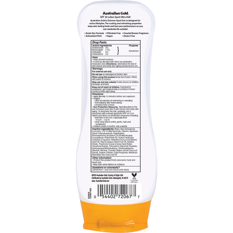 SPF 30 Lotion Sport Ultra Chill 8 fl oz
