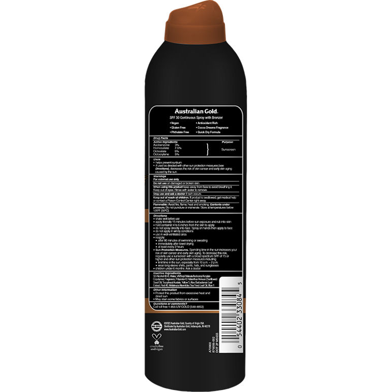 SPF 30 Cont Spray Bronzer 6oz