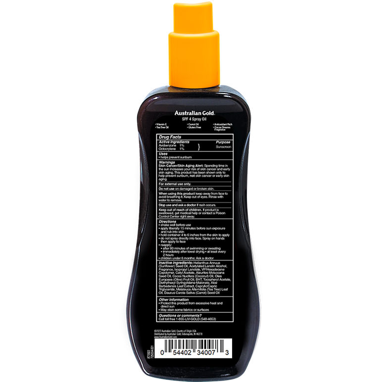 SPF 4 Spray Oil 8 fl oz
