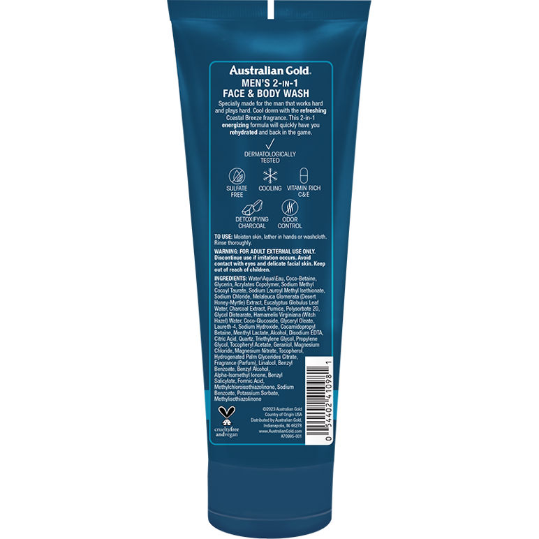 Men’s Coastal Breeze 2-in-1 Face & Body Wash 8.5 fl oz