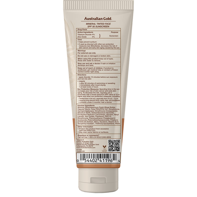 Mineral SPF 50 Tinted Face Medium to Tan 2.5 fl oz