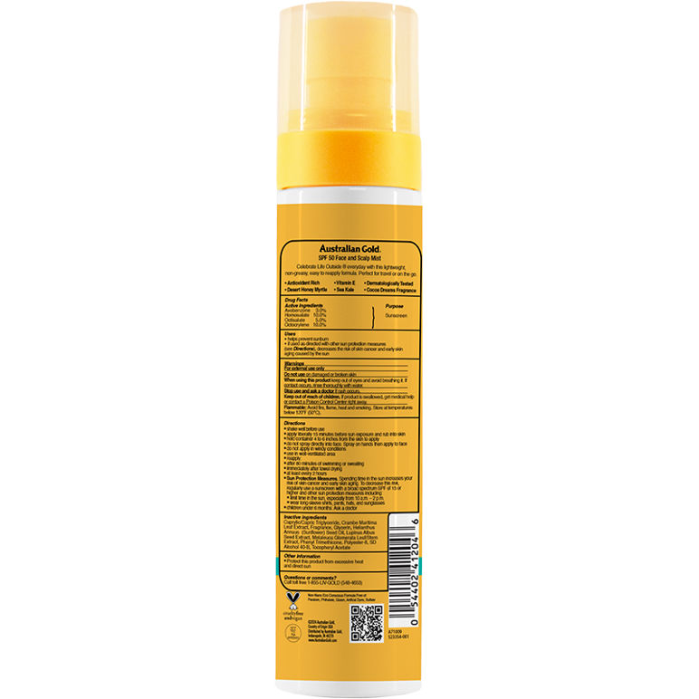 SPF 50 Face & Scalp Mist 3.4 fl oz