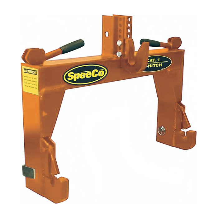 SpeeCo 3-Point Orange Tractor Quick Hitch - Cat 1, 2000 lb