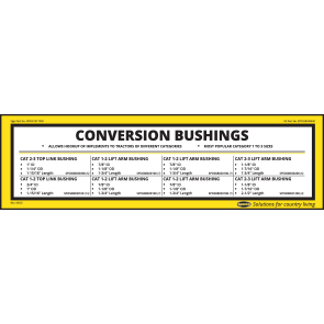 Label, Conversion Bushings, SpeeCo