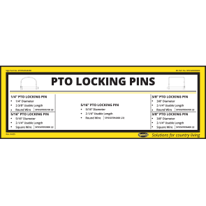 Label, PTO Locking Pins, SpeeCo