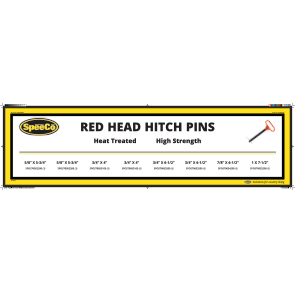 Header Sign, Red Hitch Pins, SpeeCo