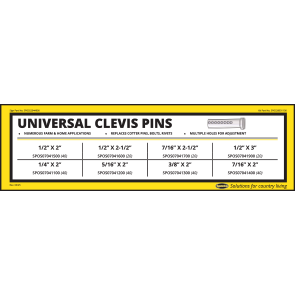 Label, Universal Clevis Pins, SpeeCo