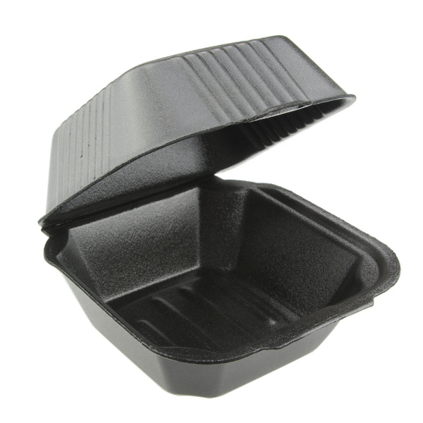 Container Foam Black Hinged Sandwich