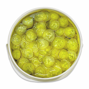 Pickle Dill Sliced 3/16" Krinkle Kut 2100 Coun