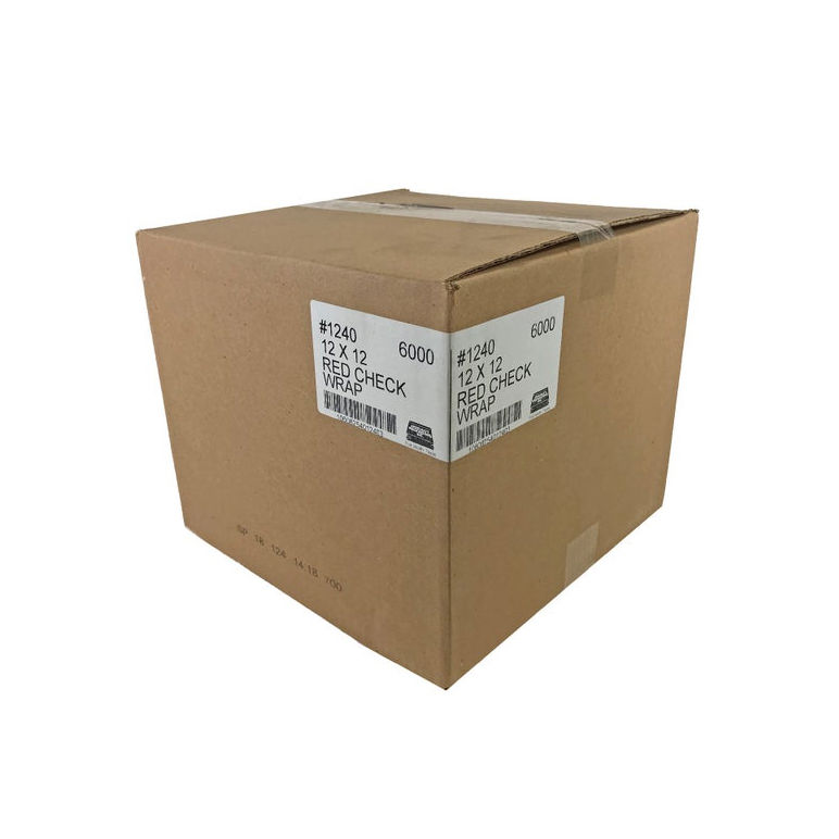 Wrap Paper Red Check Dry Wax 12 Inch X 12 Inch