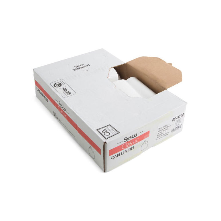 High-Density Natural Trash Can Liner 60Gal