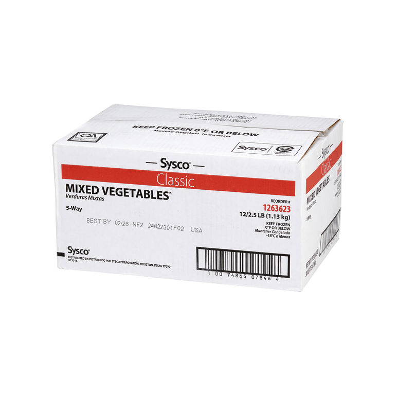Vegetable Mix 5 Way Grade A Packaged