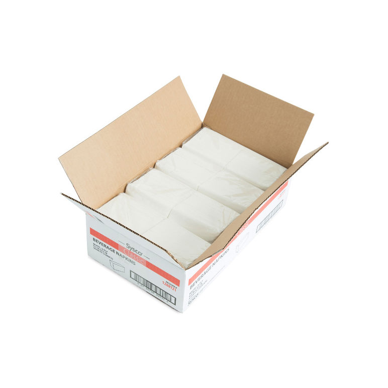 White Beverage Napkin 2-Ply 9.5x9.5"