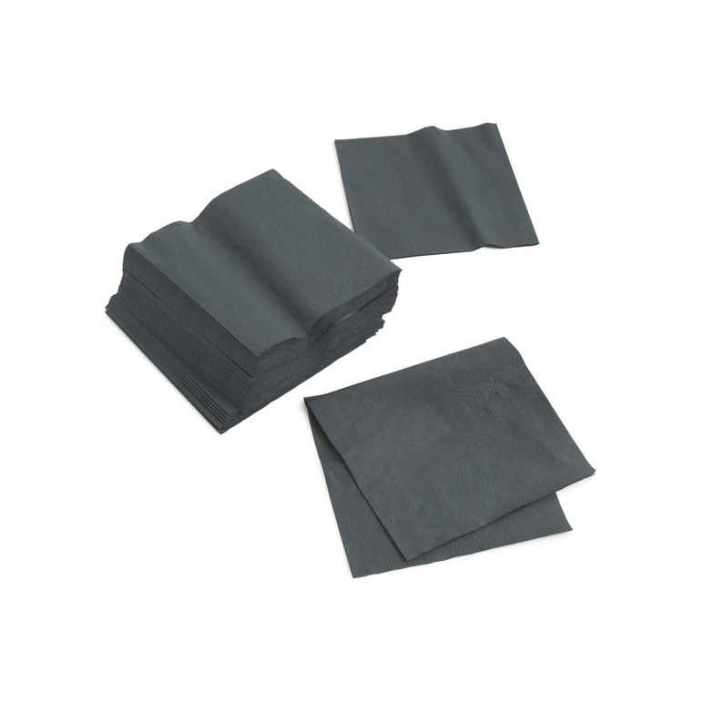 Napkin Beverage 9.5 Inch X 9.5 Inch 2-ply Black