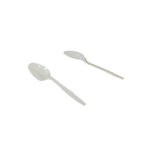 Spoon Plastic Polypropylene Wrapped White