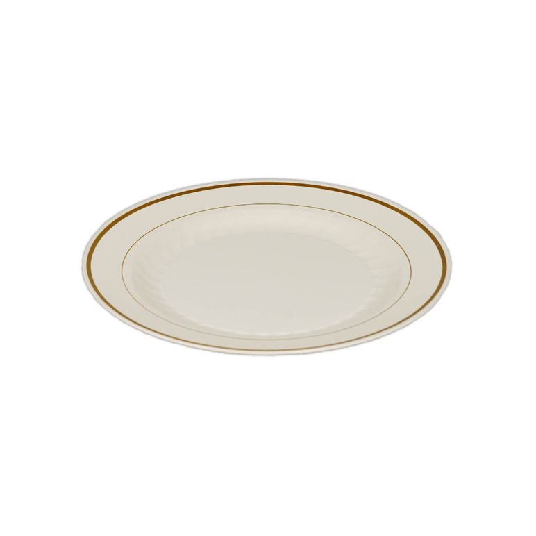 Plate Plastic Masterpiece With Gold Band