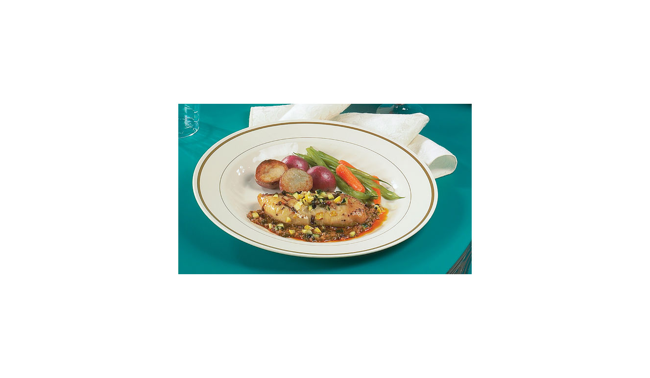 Plate Plastic Masterpiece With Gold Band